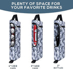 Golf Cooler Bag Plus Ice Pack Soft Sided Insulated Cooler Bag- Holds 6 Pack of Cans or 2 Wine Bottles - Grey Camo Golf Beer Sleeve Black Fits Discreetly in Golf Bags