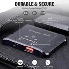 GRECELL 80W Foldable Solar Panel, Portable Solar Charger with USB-A and USB-C QC3.0 (18W) IP67 Waterproof Outdoor Cell Phone Solar Charger for Power Banks Tablets Small Power Station
