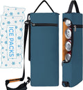 Golf Cooler Bag Plus Ice Pack Soft Sided Insulated Cooler Bag- Holds 6 Pack of Cans or 2 Wine Bottles - Grey Camo Golf Beer Sleeve Black Fits Discreetly in Golf Bags