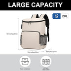 Backpack Cooler for Men and Women Insulated Waterproof Soft Lightweight Cooler Bag Leakproof 30 Cans Travel Camping Picnic Beach