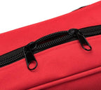 Red First Aid Bag Empty Travel Rescue Pouch First Responder Storage Medicine Emergency Bag for Car Home Office Kitchen Sport Outdoors (Red with Folders)