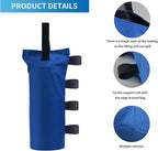 Joramoy Heavy Duty Canopy Weight Bags(120LBS) for Pop up Tent, Leg Canopy Weights Sand Bags for Instant Outdoor Sun Shelter Patio Umbrella,Set of 4, Blue(Without Sand)