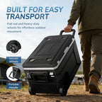 Antarctic Star 12 Volt Refrigerator,68QT(64L)Electric Cooler Compressor, -4℉~68℉ Portable Refrigerator,Car Fridge 12/24V DC 100-240V AC Portable Freezer with Wheels&2 Baskets for Camping,RV,Car,BLACK