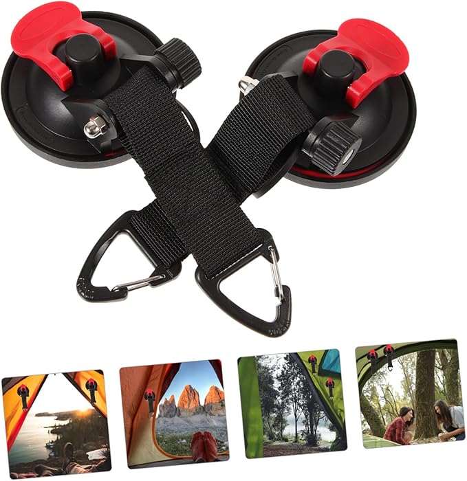 2pcs Heavy Duty Suction Cup Hooks for Outdoor Car Mounted Tent Durable Vacuum Hooks for Camping Window and Door Use Easy Installation and Strong Gripping Power