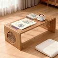Japanese Folding Coffee Table, Foldable Low Coffee Tables, Bamboo Floor Table Desk for Sitting on The Floor, No Assembly, Portable Living Coffee Table (39.4 Inch)
