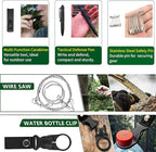 Survival Kit for Teen Men Dad Husband, 24 in 1 Emergency Survival Gear and Equipment, Tactical Tools for Outdoor Camping Fishing Hunting Adventure, Cool Birthday Idea