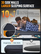 KingCamp Self Inflating Sleeping Pad, Insulated Air & Foam Camping Mattress 2 Person for All Seasons, 3" Thick Full Double Size Sleeping Mat for Camp Tent Outdoor Car, PVC Free，R 3.5/7.9 Dual Side