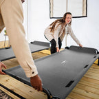 Disc-O-Bed Large Outdoor Convertible 2 Person Bench and Double Camping Cot Portable Bed Bunk System for Adults, Grey