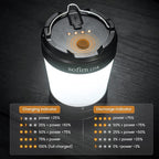 Sofirn LT1S LED Camping Lantern, Rechargeable Lantern with Dimmable 2700K - 6500K Light, red Light, 500 Hours Battery Life for Power Outages, Hiking, Camping, Emergency