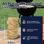 Fire Starter 110Pcs - Extra Long 12min Natural Fire Starters for Grill, Fireplace, Camping & Survival Kit | Waterproof, Odorless, Safe for BBQ/Pizza Oven/Chimney (Indoor & Outdoor) (Pack of 2)