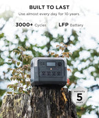 EF ECOFLOW Solar Generator RIVER 2 Pro 768Wh LiFePO4 Battery with 220W Solar Panel, 4x800W AC Outlets (1600W Surge), Portable Power Station for Home Backup Outdoors Camping RV Emergency