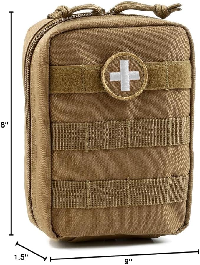 Orca Tactical First Aid Molle Pouch - Heavy Duty IFAK Pouch - Empty Medical Pouch Ideal for Military Use EMTs Law Enforcement Camping and Hiking - Med Pouch for Optimal Organization