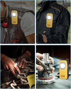 UFOND 800LM Rechargeable Flashlight,Lightweight Pocket Work Light Gooseneck Lamp,Dual Head Lamp Source 4 Mode Brightness,Magnetic Clip Aluminum Alloy Spotlight,for Repair Outdoor Camping Emergency