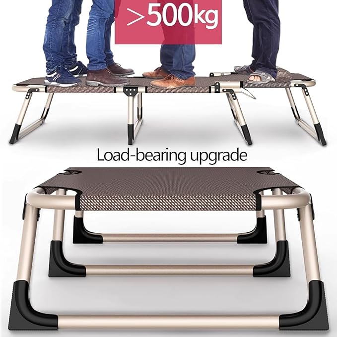 Breathable Camping Cot, 4-Position Folding Chaise Lounge Chair, Portable Folding Bed for Office/Home Nap, Sturdy Frame Tent Cot