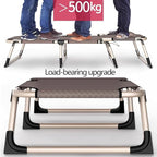 Breathable Camping Cot, 4-Position Folding Chaise Lounge Chair, Portable Folding Bed for Office/Home Nap, Sturdy Frame Tent Cot