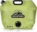 Collapsible 8L Water Storage Bag, BPA-Free Portable Folding Water Jug with Adjustable Faucet, Leakproof Emergency Water Bag for Camping, Hiking, Riding, Outdoor Sport (1, Green)