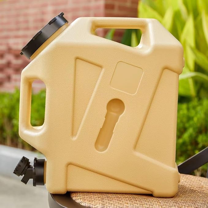 Water Container Water Jug with Spigot with (3.2-5) Gallons Portable No Leakage for Camping,Vehicle, Car, Hiking, Hurricane Supplies RV