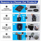 PANKAY Portable Toilet with Pop up Privacy Tent, X Large Camping Toilet Portable Potty for Adults, Outdoor Shower Tent Changing Room, Instant Pop Up, Washable Foldable Camp Toilet Kit with Carry Bag