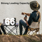 Small Folding Camping Table with Carry Bag, Portable Ultralight Compact Aluminum Beach Table, Foldable Mini Collapsible Camp Tables for Hiking Picnic Travel Cooking Outdoor, Black