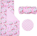 Kids Nap Mat Portable Slumber Bags with Removable Pillow and Blanket for Girls Boys, Lightweight Extra Large Sleeping Bag for Preschool Camping Daycare