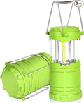 2-Pack LED Green Camping Lanterns, Portable Camping Lights, Outdoor Handled Lamps, Essential Emergency Lights for Power Outages, Hiking, Hurricane