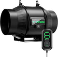 VIVOSUN T6 6" Inline Fan &Speed Controller, AeroZesh Ventilation Fan with 408 CFM EC Motor for Moisture Prevention during Snowstorm, Ideal for Winter Ventilation, Maintain Airflow During Snowy Day