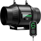 VIVOSUN T6 6" Inline Fan &Speed Controller, AeroZesh Ventilation Fan with 408 CFM EC Motor for Moisture Prevention during Snowstorm, Ideal for Winter Ventilation, Maintain Airflow During Snowy Day