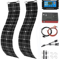 400 Watt Solar Panel Kit, with Inverter & Charge Controller(40A) 2pcs 200 Watt Flexible Monocrystalline Solar Panel kit Photovoltaic Module for 12-48V Battery Charging Car Battery Camper RV