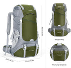 HOMIEE 50L Hiking Backpack Travel Bag Waterproof Camping Rucksack with Rain Cover Lightweight Backpacking Backpack