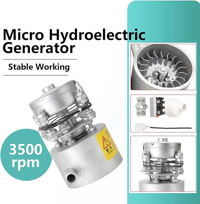 Water Turbine Power Station 300W 110V-220V Micro Hydropower Generator, Outdoor Hydroelectric Generator For Home, Camping, Lighting, TV, And Computer