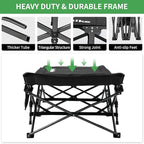 Naturehike Folding Camping Cot for Adults GoWild Portable Sleeping Cot with Carry Bag Outdoor Comfortable Camping Bed for Camping Beach Home Nap Indoor Sleeping Bed (Black)