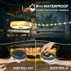 SMY Lighting 4 in 1 Solar Camping String Lights, 42.6Ft Ultra Long String with 160LEDs, Solar Powered and USB Rechargeable Light with Remote Control, Portable Camping Light for Hiking, Decorations
