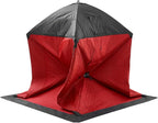 VEVOR Portable Pop-Up Tent, 1-8 Person Insulated Shelter, Large Fishing Area, Hub-Style Shanty for Winter Fishing, Waterproof Oxford Ice Cube with Anchors/Ropes/Carrying Bag