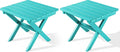 SERWALL Folding Outdoor Side Table Set of 2, Portable Adirondack Side Table, Aruba