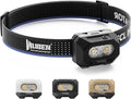 WUBEN H4 LED Headlamp Rechargeable, 800 Lumens Super Bright Head lamp, IP68 Waterproof headlamp with Motion Sensor, Headlight Flashlight 10 Modes with Red Light, for Camping Fishing& Hiking Gear