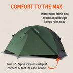 Kelty Wireless Freestanding Camping Tent, 2 4 or 6 Person Size, Huge Interior and Peak Height, Intuitive + Easy to Pitch, Color Coded Setup