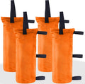 ABCCANOPY Canopy Weights Set of 4-120LBS Sand Bags for Pop up Tent, Weight Bags for Outdoor Gazebo, Trampoline, Pergola, Orange (Without Sand)