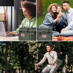 Portable Insulated Cooler Bag, Leakproof Soft-Sided Lunch Bag,8mm Insulation Keeps Cool 16+ for Camping, Beach, Picnics