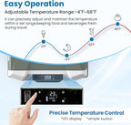 Alpicool Car Refrigerator 12 Volt Refrigerator 46 Quart Portable Freezer 12V Car Fridge Portable Fridge Freezer 12/24V DC 110~240 Volt AC for Truck RV Camper SUV Electric Cooler for Camping -4℉-68℉