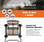 Disc-O-Bed Large Portable Bunk Camping Cots with Carry Bags - Heavy-Duty Indoor or Outdoor Sleeping System, Converts to Bench or Separate Beds, 500 lb Weight Capacity Per Cot