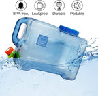3.17 Gallon Water Container with Spigot, Portable Water Jug, No Leakage Camping Bucket with Tap, BPA Free Emergency Water Storage Tank for Camping, Vehicle, Car, Outdoor Hiking, Picnic