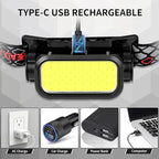 LED Headlamp High Lumens with Motion Sensor Super Bright, 3 Lighting Modes, Digital Display, Rechargeable, Waterproof Head Lamp, 90° Adjustable for Camping, Hiking, Fishing, Running Outdoor (1) (6)