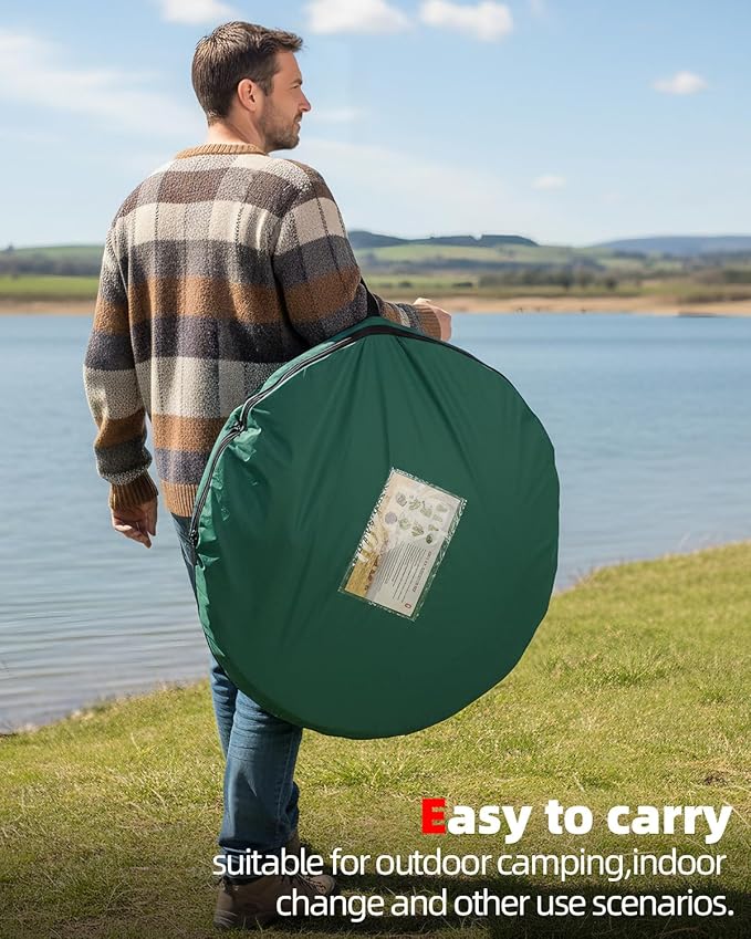 Abahub Pop Up Solar Shower Tent Kit, Portable Instant Privacy Tents with 5 Gallon Solar Shower Bag, Outdoor Changing Room for Camping, Beach