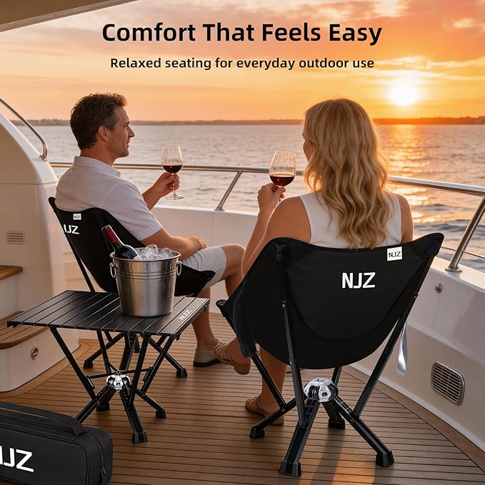Folding Outdoor Chair — Easy Outdoor Comfort, Simple One-Piece Design, Stable Aluminum Frame, Relaxed Seating for Backyard, Camping & Everyday Use