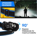 WUBEN E7 Adjustable Headlamp Bracket, Black Headlamp Strap, LED Headlamp Hand Strap for Rechargeable Headlamp Flashlight Outdoor Tools for Outdoor Activities Camping, Hiking, Fishing, Walking, etc.