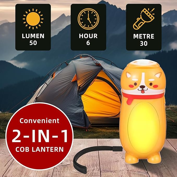 2 Pack Small Mini LED Flashlights for Kids Girls Boys Toddlers- Cute Small Animal Flashlight - 2 in 1 Camping Lantern Flashlight Party Favors Halloween Gifts Stocking Stuffers