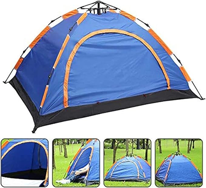 2 Person Tents for Camping Automatic Pop Up Camping Tent Lightweight Waterproof Windproof Dome Tents for Kids & Adults Great for Camping Backpacking and Hiking Ou Blue (Color : Blue)