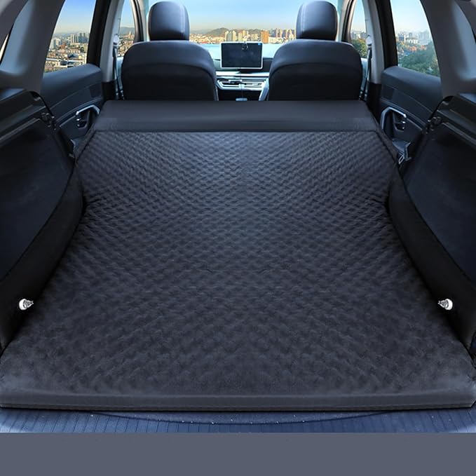 Inflatable Car Air Mattress for Toyota Prius/Prius+ XW50 XW30/5.Gen 2003-2025 Air Mattress Camping Bed Car Sleeping Bed Portable Foldable Car Air Bed,Suede Black