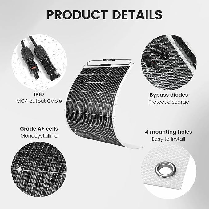 800 Watt Solar Panel Kit, 2pcs 400 Watt Flexible Monocrystalline Solar Panel with Charge Controller Photovoltaic Module for 18-36V Battery Charging Car Battery Camper RV(43.3/23.in)
