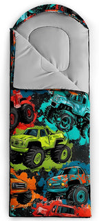 AILONEN Sports Basketball Sleeping Bag for Kids Boys,Warm and Cool Weather,Lightweight,Waterproof Backpacking,3D Galaxy Ball Print Sleeping Bag for Camping